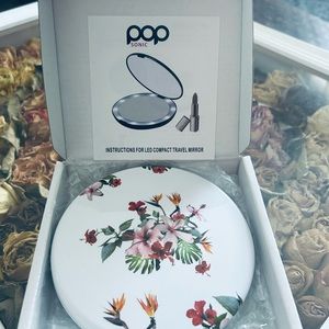 Pop Sonic LED Compact Makeup Mirror - Floral